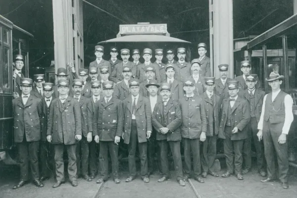 Early 20th century Bloomington-Normal transit workers