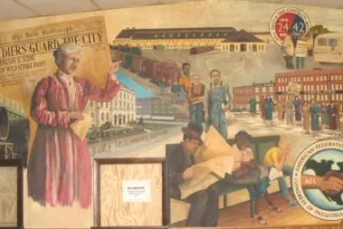 This detailed local labor history mural once graced Laborers' Local  362's hall