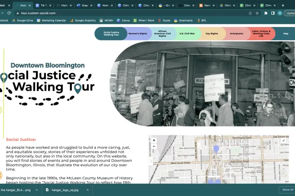 Social Justice walking tour on-line page