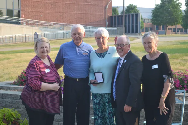 John & Mary Penn received the Presidential Medallion from Heartland Community College 