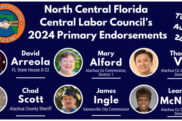 graphic of endorsed candidates with pictures
