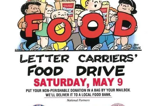 Letter Carriers Food Drive May 9, 2026