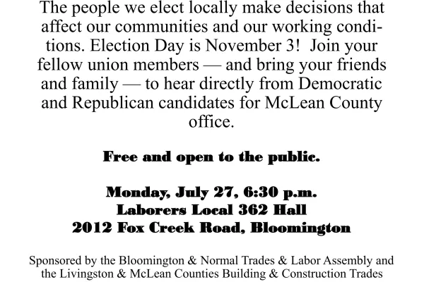 Candidates' night July 27