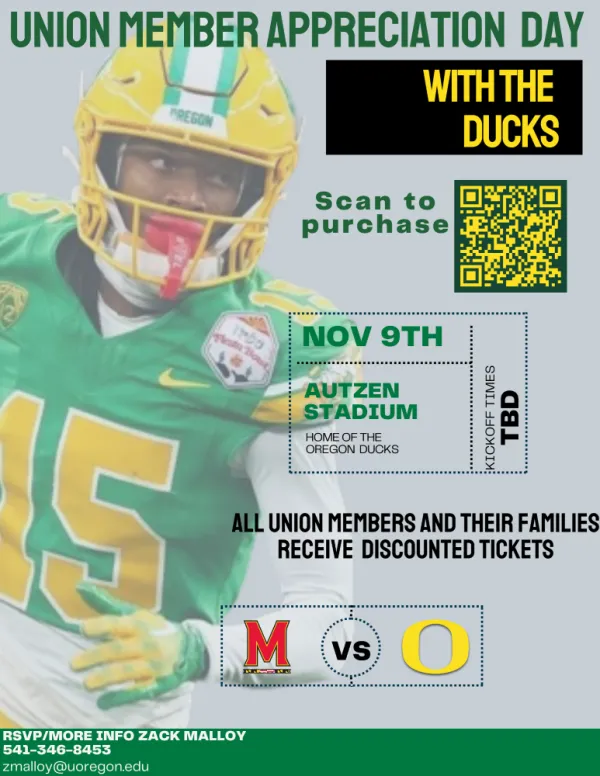 For All the Oregon Ducks Fans! Northwest Oregon Labor Council