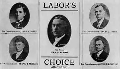 Campaign flier for the Bloomington Labor Party municipal election, 1919, courtesy Illinois State University archives