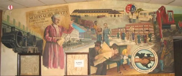 Bloomington labor history mural - 1986 - 2019