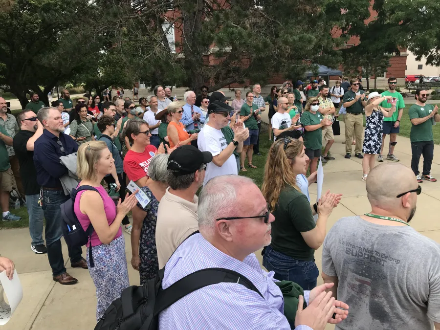 ISU Faculty rallied this summer to show their support for a faculty union.