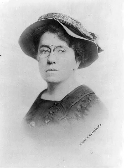 "Red Emma" - Emma Goldman was a famous early 20th century anarchist.  Her provocative speeches help cement freedom of speech (Library of Congress photo)